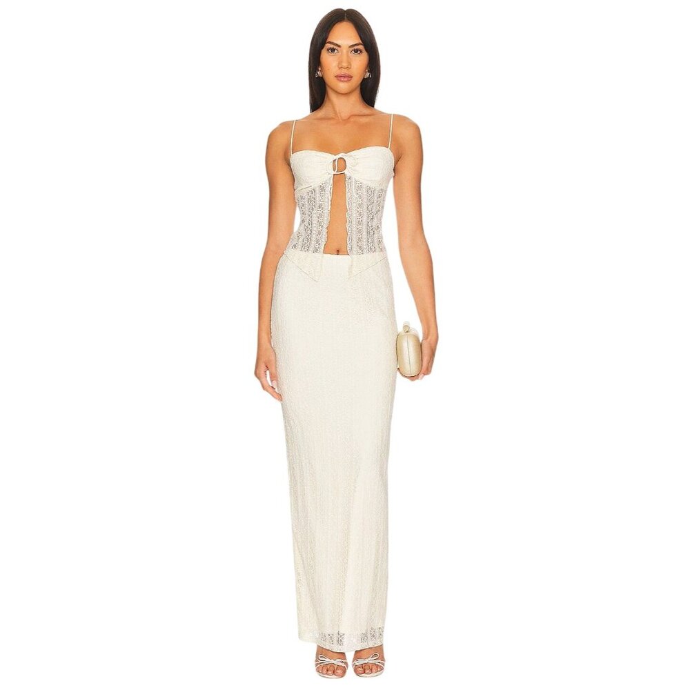 Chic Cream Maxi Skirt